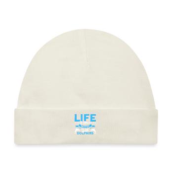 Delfin Delfin Liebhaber Tier Delfine Geschenk - Baby Premium Organic Mütze - Naturweiß - Vorne