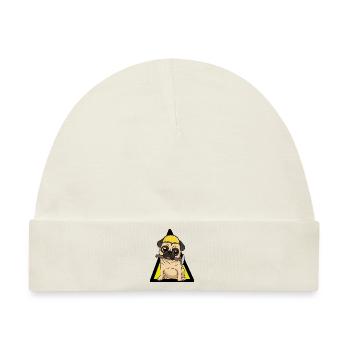Baustelle Hund Bauherr Handwerk Gewerbe Handwerker - Baby Premium Organic Mütze - Naturweiß - Vorne