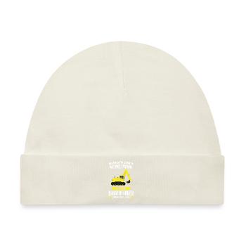 Baggerfahrer Job Baumaschine Geschenk - Baby Premium Organic Mütze - Naturweiß - Vorne