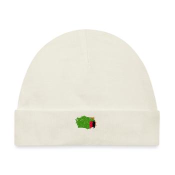 Sambia Flagge Grunge Sambia Fahne - Baby Premium Organic Mütze - Naturweiß - Vorne