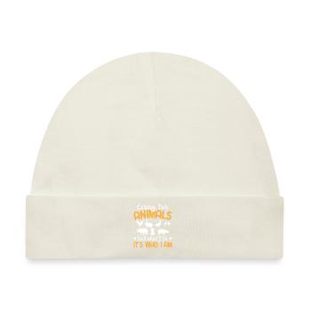 Animal Rights - Caring For Animals It's Who I Am - Baby Premium Organic Mütze - Naturweiß - Vorne