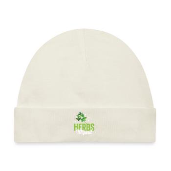 Kräuter Zauberer Kräutergarten Kräuterkunde Kraut - Baby Premium Organic Mütze - Naturweiß - Vorne