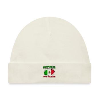 Mexikanische Flagge Mexikanische Wurzeln Geschenk - Baby Premium Organic Mütze - Naturweiß - Vorne