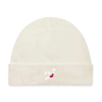 Nihon Japan Karte Flagge Vintage - Baby Premium Organic Mütze - Naturweiß - Vorne