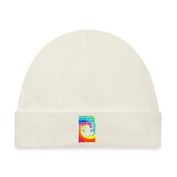 Frog Hippie Tie Dye - Baby Premium Organic Mütze - Naturweiß - Vorne