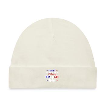 Französische Flagge Französische Wurzeln Geschenk - Baby Premium Organic Mütze - Naturweiß - Vorne