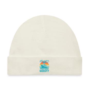 Kreuzfahrer zu Hause auf dem Schiff Kreuzfahrt Ur - Baby Premium Organic Mütze - Naturweiß - Vorne