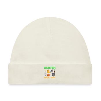 Garten Buddel Shirt Gartenarbeit - Baby Premium Organic Mütze - Naturweiß - Vorne
