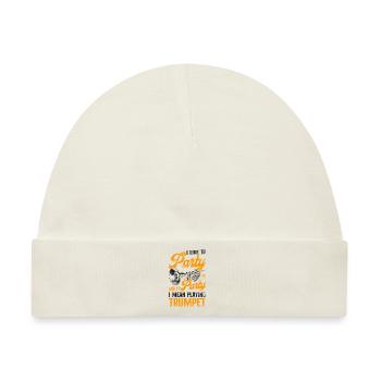 Trumpet Player Vintage I Like To - Baby Premium Organic Mütze - Naturweiß - Vorne