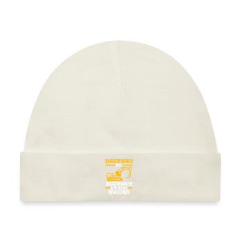 Baggerfahrer Job Baumaschine Geschenk - Baby Premium Organic Mütze - Naturweiß - Vorne