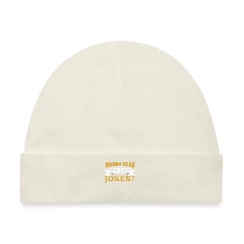 Papa Witz Dad Joke Jokes Vater - Baby Premium Organic Mütze - Naturweiß - Vorne
