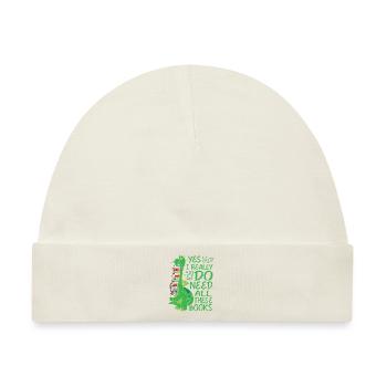 Bücherwurm Leseratte Geschenk - Baby Premium Organic Mütze - Naturweiß - Vorne