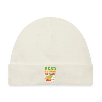 Read Return Repeat Librarian Book Lover - Baby Premium Organic Mütze - Naturweiß - Vorne