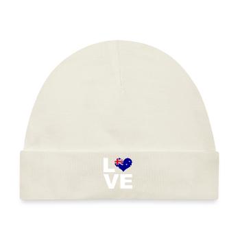 Ich liebe Australien Herz Flagge Australien - Baby Premium Organic Mütze - Naturweiß - Vorne