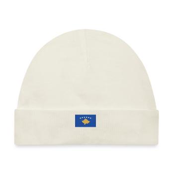 Offizielle Kosovo Flagge Kosovar Country Pride - Baby Premium Organic Mütze - Naturweiß - Vorne