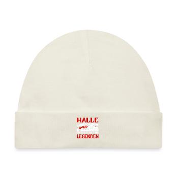 Halle Der Geburtsort Von Legenden - Baby Premium Organic Mütze - Naturweiß - Vorne