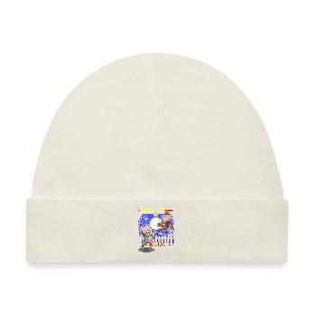 Halloween Gamer Arcade Kampf Jason Freddy - Baby Premium Organic Mütze - Naturweiß - Vorne