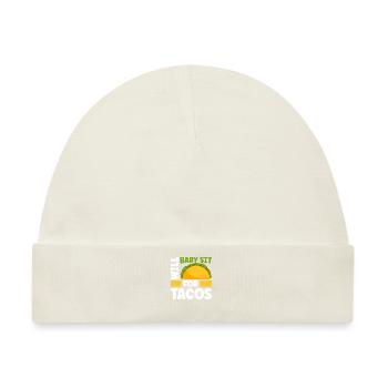 Babysitter Geschenk Babysitting Bester Babysitter - Baby Premium Organic Mütze - Naturweiß - Vorne