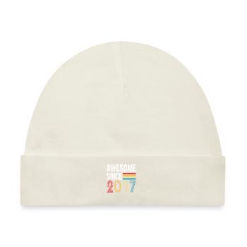 Awesome Since 2017 Geburtstag 2017 Vintage 2017 - Baby Premium Organic Mütze - Naturweiß - Vorne