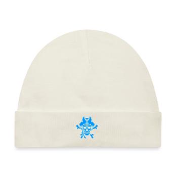 Totenkopf Pirat Piraten Piratenflagge Totenschädel - Baby Premium Organic Mütze - Naturweiß - Vorne