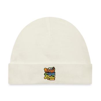 Mein Bastelzimmer Meine Regeln Crafty Mom - Baby Premium Organic Mütze - Naturweiß - Vorne