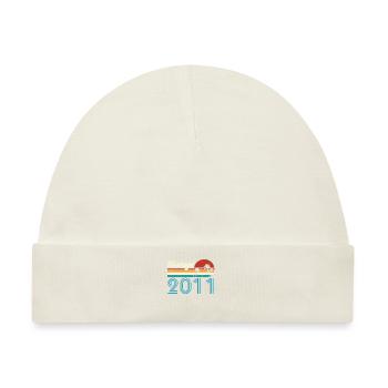 Vintage 2011 Vintage Geburtstag Retro Vintage - Baby Premium Organic Mütze - Naturweiß - Vorne