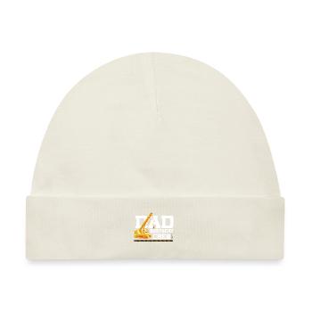 Papa Geburtstag Crew Konstruktion Thema - Baby Premium Organic Mütze - Naturweiß - Vorne