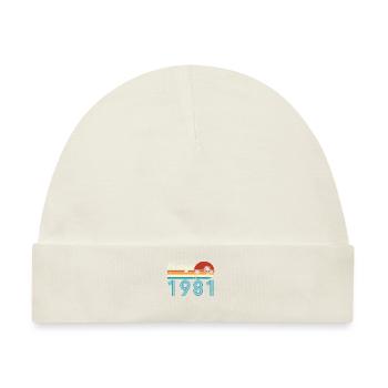 Vintage 1981 Vintage Geburtstag Retro Vintage - Baby Premium Organic Mütze - Naturweiß - Vorne