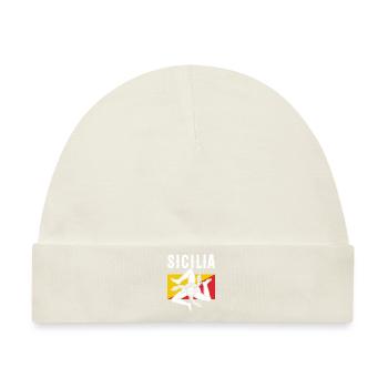 Sizilien flagge Sizilien Palermo Italien - Baby Premium Organic Mütze - Naturweiß - Vorne