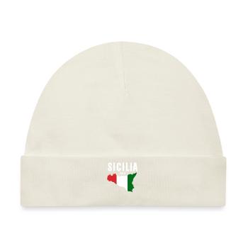 Sizilien flagge Sizilien Palermo Italien - Baby Premium Organic Mütze - Naturweiß - Vorne