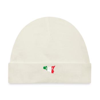 Sizilien flagge Sizilien Palermo Italien - Baby Premium Organic Mütze - Naturweiß - Vorne