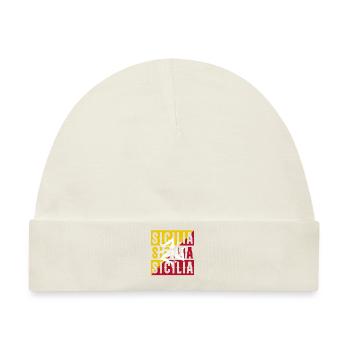 Sizilien flagge Sizilien Palermo Italien - Baby Premium Organic Mütze - Naturweiß - Vorne