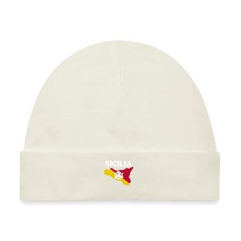 Sizilien flagge Sizilien Palermo Italien - Baby Premium Organic Mütze - Naturweiß - Vorne
