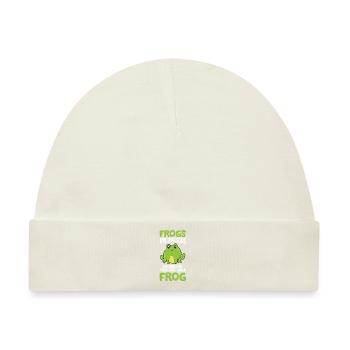 Frösche sind fantastisch Ich bin fantastisch, - Baby Premium Organic Mütze - Naturweiß - Vorne