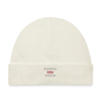 Gitarristen gegen Rassisten Punk Antirassismus - Baby Premium Organic Mütze - Naturweiß - Vorne