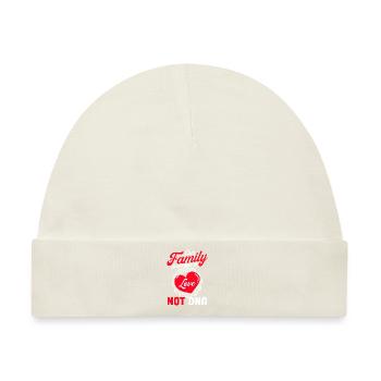 Adoption Pflegeeltern Adoptiveltern Geschenk - Baby Premium Organic Mütze - Naturweiß - Vorne