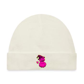 Niedlicher Halloween-Kürbis - Rosa - Baby Premium Organic Mütze - Naturweiß - Vorne