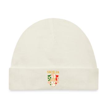 Sizilien flagge Sizilien Palermo Italien - Baby Premium Organic Mütze - Naturweiß - Vorne