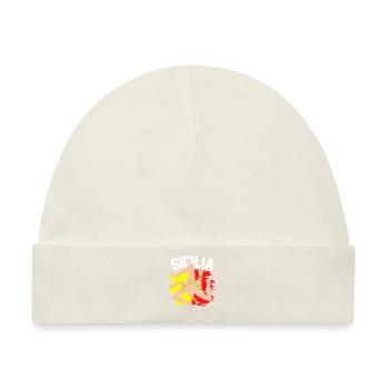 Sizilien flagge Sizilien Palermo Italien - Baby Premium Organic Mütze - Naturweiß - Vorne