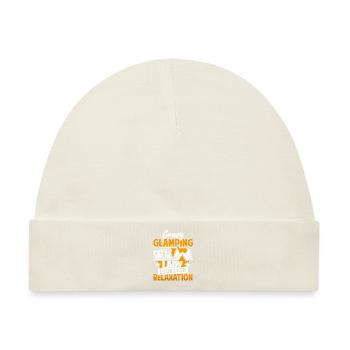 Glamping Camper Glamper - Baby Premium Organic Mütze - Naturweiß - Vorne