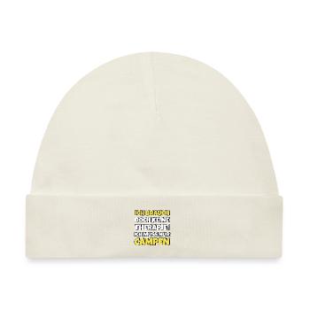 Campen Therapie Lustiger Spruch - Baby Premium Organic Mütze - Naturweiß - Vorne