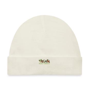Word Vegetable Powered Vegetarian Vegan - Baby Premium Organic Mütze - Naturweiß - Vorne