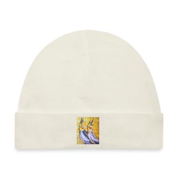Nymphensittich Pärchen Gustav Klimt Style - Baby Premium Organic Mütze - Naturweiß - Vorne