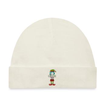 Brünette Elfe Partnerlook Weihnachten - Baby Premium Organic Mütze - Naturweiß - Vorne