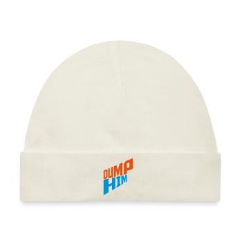 dump him Zitat Logo - Baby Premium Organic Mütze - Naturweiß - Vorne