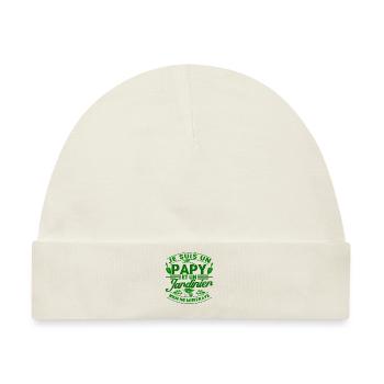Gärtner Schrebergarten Gartenarbeit Geschenk - Baby Premium Organic Mütze - Naturweiß - Vorne