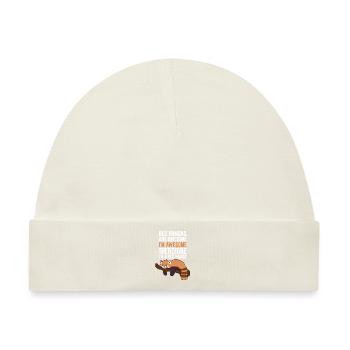 Rote Pandas sind toll Ich bin toll, also bin ich - Baby Premium Organic Mütze - Naturweiß - Vorne