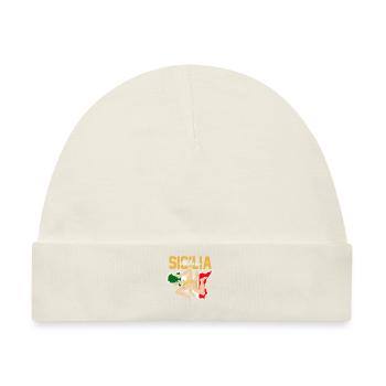Sizilien flagge Sizilien Palermo Italien - Baby Premium Organic Mütze - Naturweiß - Vorne