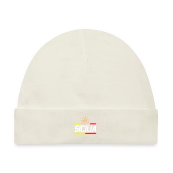 Sizilien flagge Sizilien Palermo Italien - Baby Premium Organic Mütze - Naturweiß - Vorne