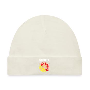 Sizilien flagge Sizilien Palermo Italien - Baby Premium Organic Mütze - Naturweiß - Vorne